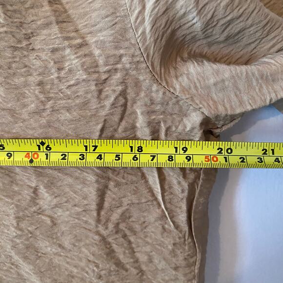 NWT Self Contrast Anthropologie Tan Brown Long Sleeve Tunic Blouse size Medium - Picture 8 of 10